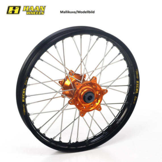 Haan wheel SX85 04-20 16-1,85 BLACK RIM/ORANGE HUB