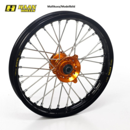 Haan wheel SX&SXF&EXC MODELS 03-14 17-3,50 BLACK RIM/ORANGE HUB