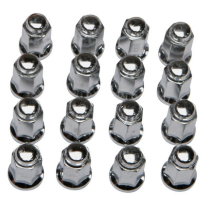 "ITP Lug nut set 3/8""-24 60° tapered chrome 16 pcs"