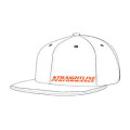 SPI Holeshot Flex Fit Hat Flat Bill (Orange/White) S/M