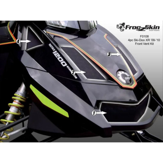 Frogzskin Ski Doo XR Nose Vent Kit 2009-15 (4pc)