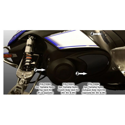 Frogzskin Yamaha Nytro Clutch Side Vent Kit 2008-14 (3pc)