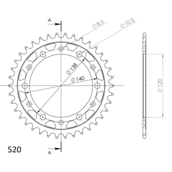 Supersprox / JT Rear sprocket 1220/846-2.38