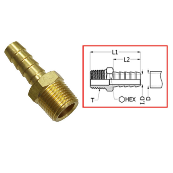 Sea-X connector Universal 3/8 NPT x 5/16