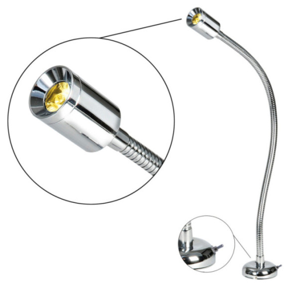 Articulating LED light 10 W 12/24 V