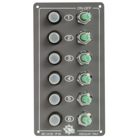 Elite six switches panel