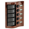 5-switch panel, mahogany