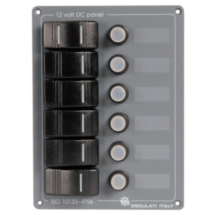 6 switches vertical panel