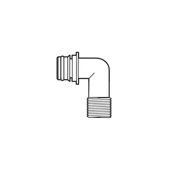 thread 90° hose connector 1/2