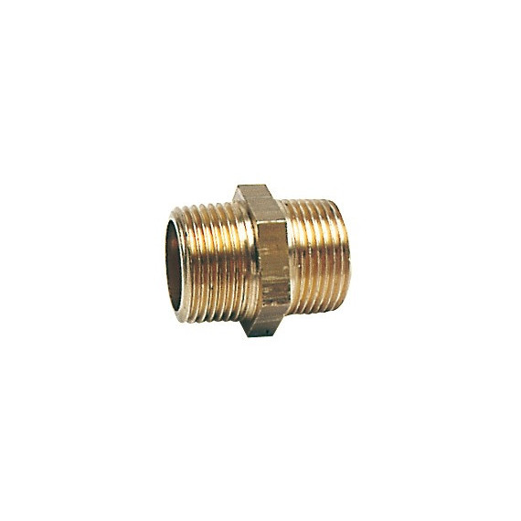 brass double nipple 3/8