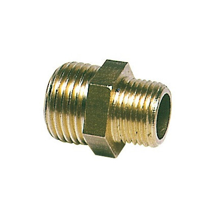 brass double nipple 1/2x3/4