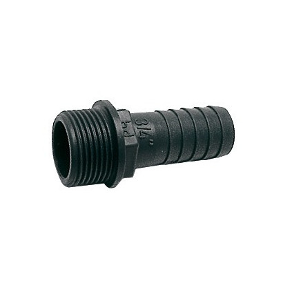 "PP male hose adaptor 1""1/2 x 38 mm"
