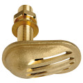 "Cast brass thru hull scoop strainer 3/8"""