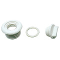 white nylon water drain plug