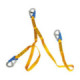 Euro Lightline safety line 2m + 3 shackles Fast opening