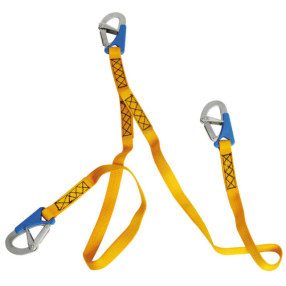 Euro Lightline safety line 2m + 3 shackles Fast opening