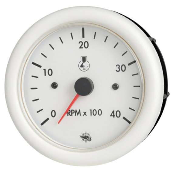 Osculati Rev.counter diesel 12V white