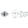 Base with pin Ø 8mm