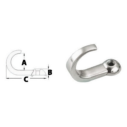 SS hook 15x5.7x35.8 mm