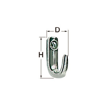 SS hook 47x27 mm