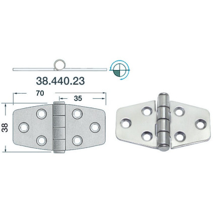 standard hinge 70x38