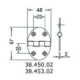 hinge 48x67mm 2mm screws