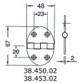 hinge 48x67mm 2mm screws