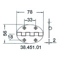 hinge 78x56mm 2mm screws