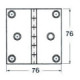 S.S blind hinge 76x76mm square