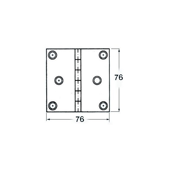 S.S blind hinge 76x76mm square