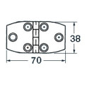 S.S blind hinge 70x38 mm trap