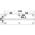 Short piano hinge