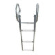 Osculati 3-step (white) telescopic ladder w/handles