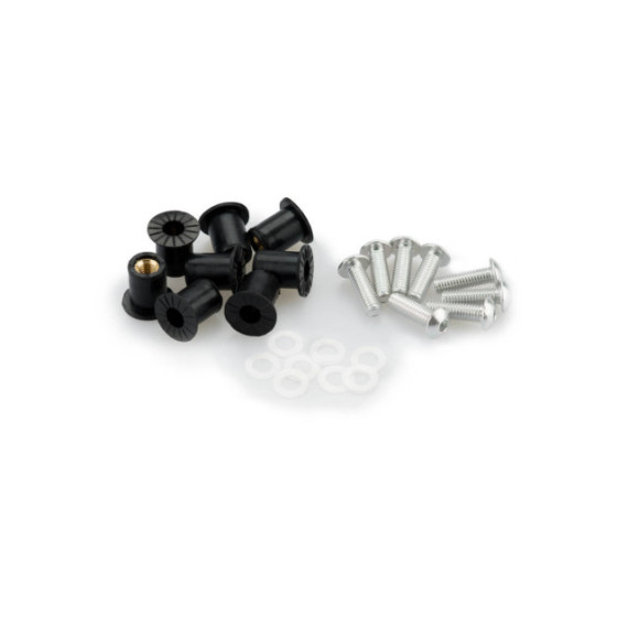 Puig Screw Kit whit silentblocks C/Silver