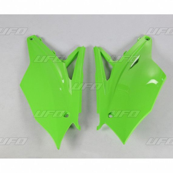 UFO Side number plates KX450F 16-  KX250F 17- Green 026