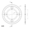 Supersprox Stealth Rear sprocket HO CR80/85,CRF150 Gold 56