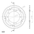 Supersprox Stealth Rear sprocket KA KX80/85 Gold 50