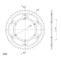 Supersprox Stealth Rear sprocket KA KX125/250/450/500 Gold 48