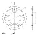 Supersprox Stealth Rear sprocket KTM SX65 48