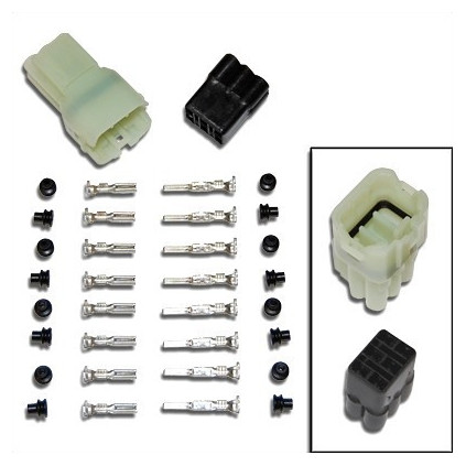 Electrosport 6-pin SQUARE Sealed Connector Set - CLEAR