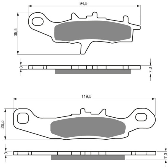 GOLDFREN Brake Pads 346 Ceramic Carbon K1