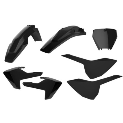 Polisport plastic kit TC125/250, FC250/350/450 16-18 Black (1)