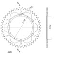 Supersprox Alu Rear sprocket Husqv. Red 45