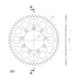 Supersprox Alu Rear sprocket TM Blue  50