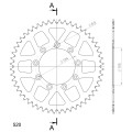 Supersprox Alu Rear sprocket TM Blue  52