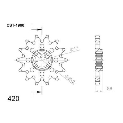 Supersprox Front Sprocket KTM SX65 98- z12