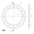 Supersprox Alu Rear sprocketYA WR125 Red 53