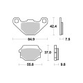 Sbs Brakepads Sintered rear