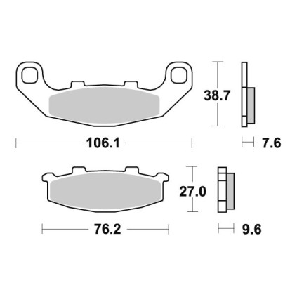 Sbs Brakepads Sintered rear