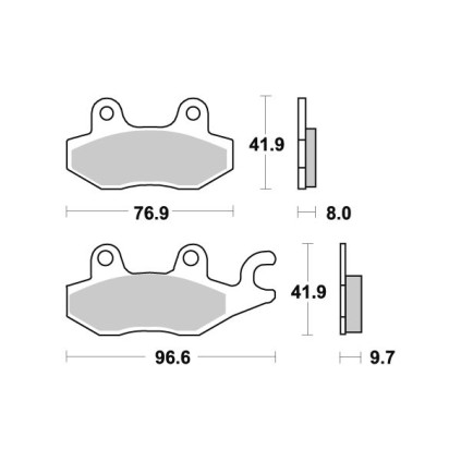 Sbs Brakepads Sintered rear